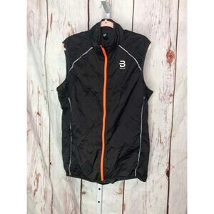 dahlie black mock neck zip up mesh back athletic men vest